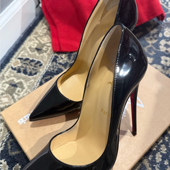 Christian Louboutin So Kate 120 Black Patent Heels - Picture 3 of 7
